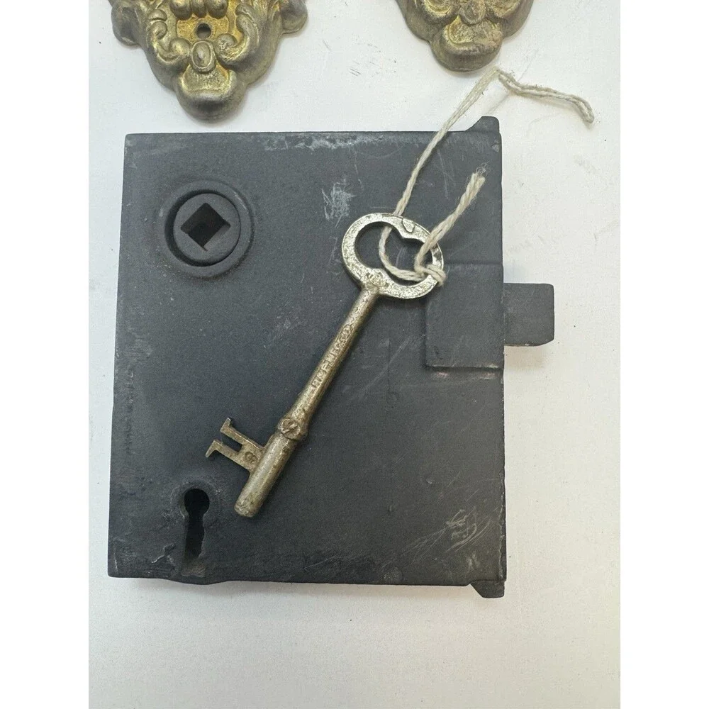 Antique Victorian Era Door Hardware With Skeleton